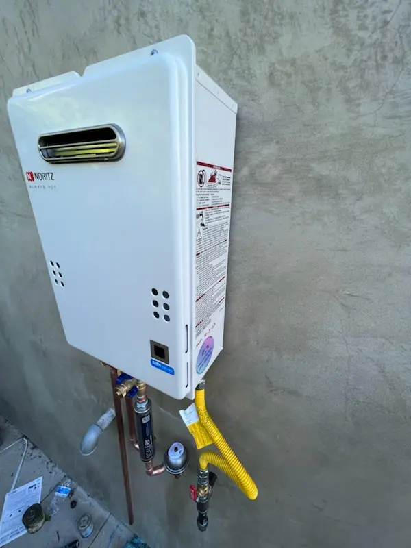 Tankless water heater installation for The Bar Ranch homes
